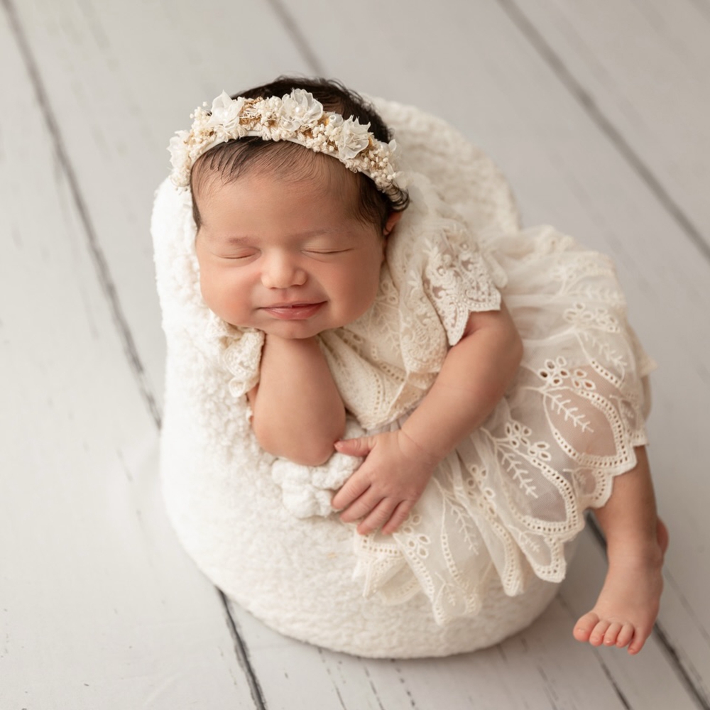 Baby Clothing Embroidery - Professionelle Studio-Requisiten für Neugeborenenfotografie: Bestickter Strampler,