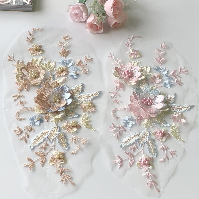 Baby Clothing Embroidery - 1Pcs Spitze Patch Mesh Net Stickerei