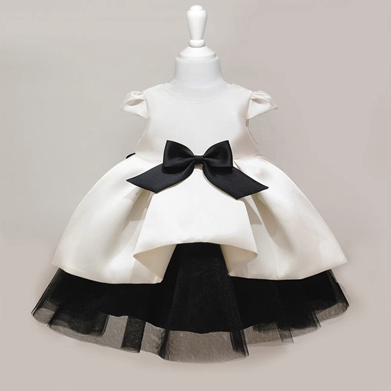 Baby Clothing For Girls - 2026 Koreanisches Baby-Mädchen Erstgeburtstagskleid Satin-Tutu Prinzessinnenkleid