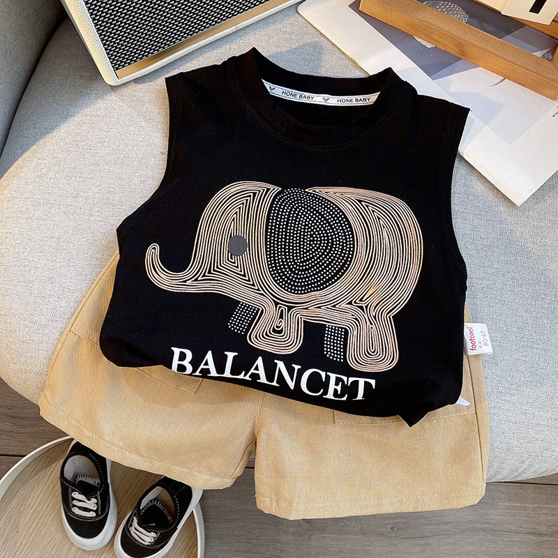 Baby Clothing Elephant - Neue Sommeranzüge für Babys mit Cartoon-Elefanten-Motiv,