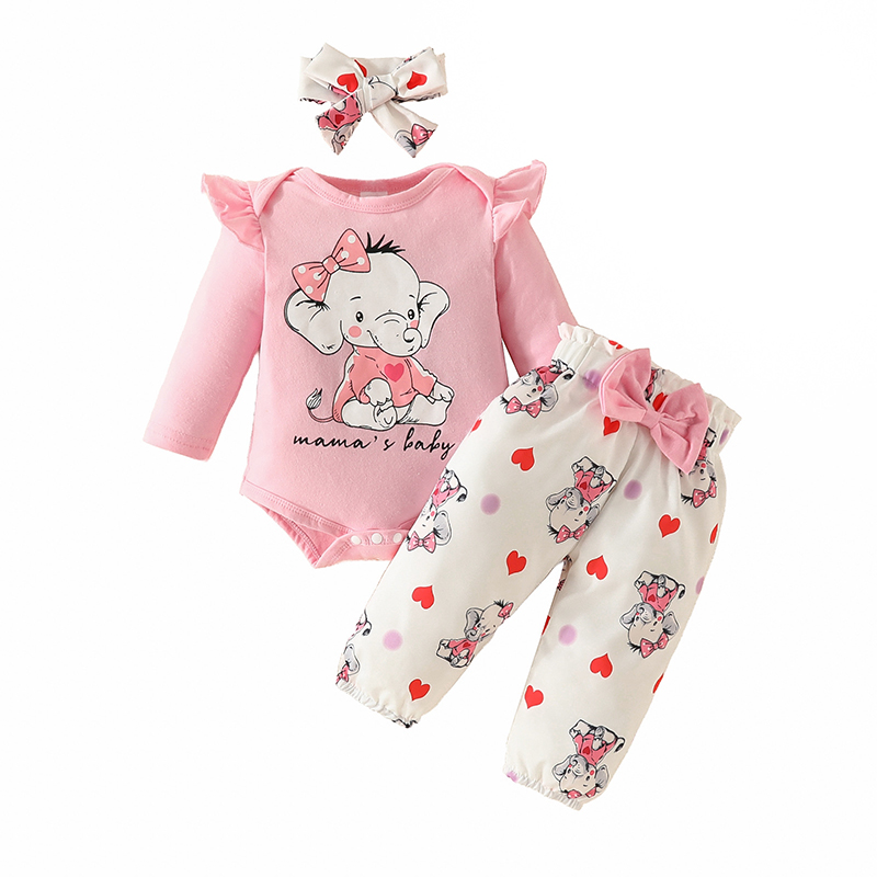 Baby Clothing Elephant - Baby Mädchen Set Neugeborene Kleidung Cartoon