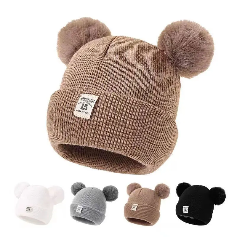 Baby Mittens Scratch - Einfarbig Wolle Gestrickte Motorhaube Bebe Neugeborenen