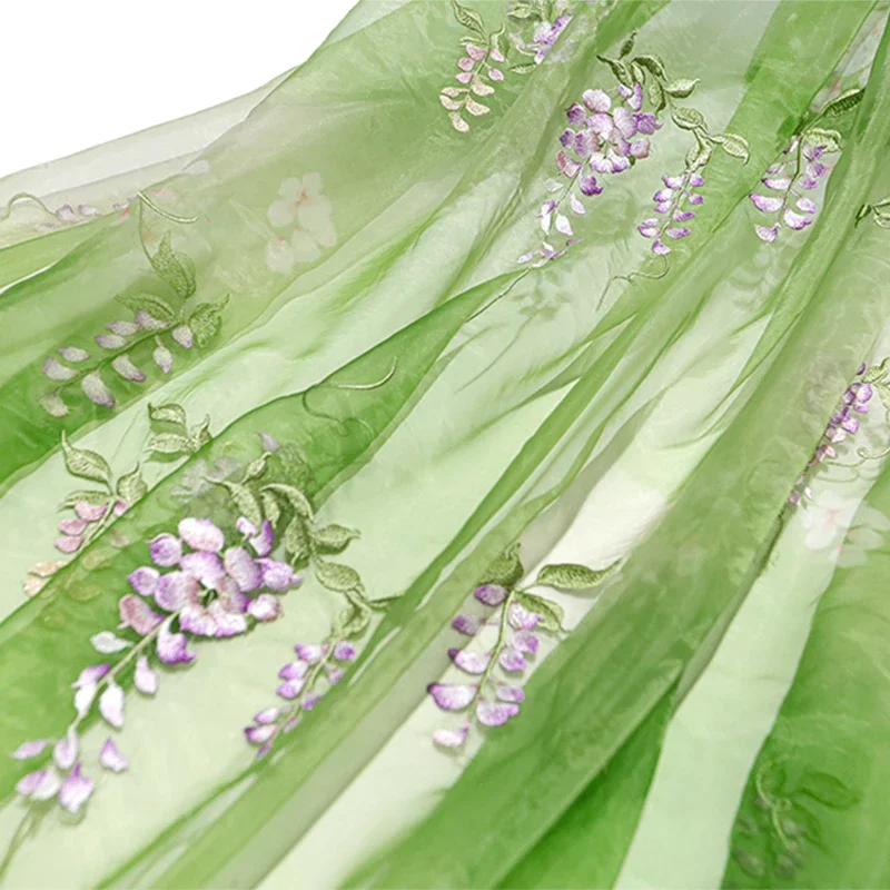 Baby Clothing Embroidery - Glyzinien Stickerei Stoff DIY Hanfu alten