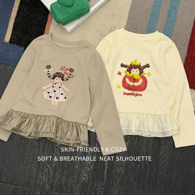 Baby Clothing Yarn - Mädchen-T-Shirt 2026 Frühling und Herbst Neue