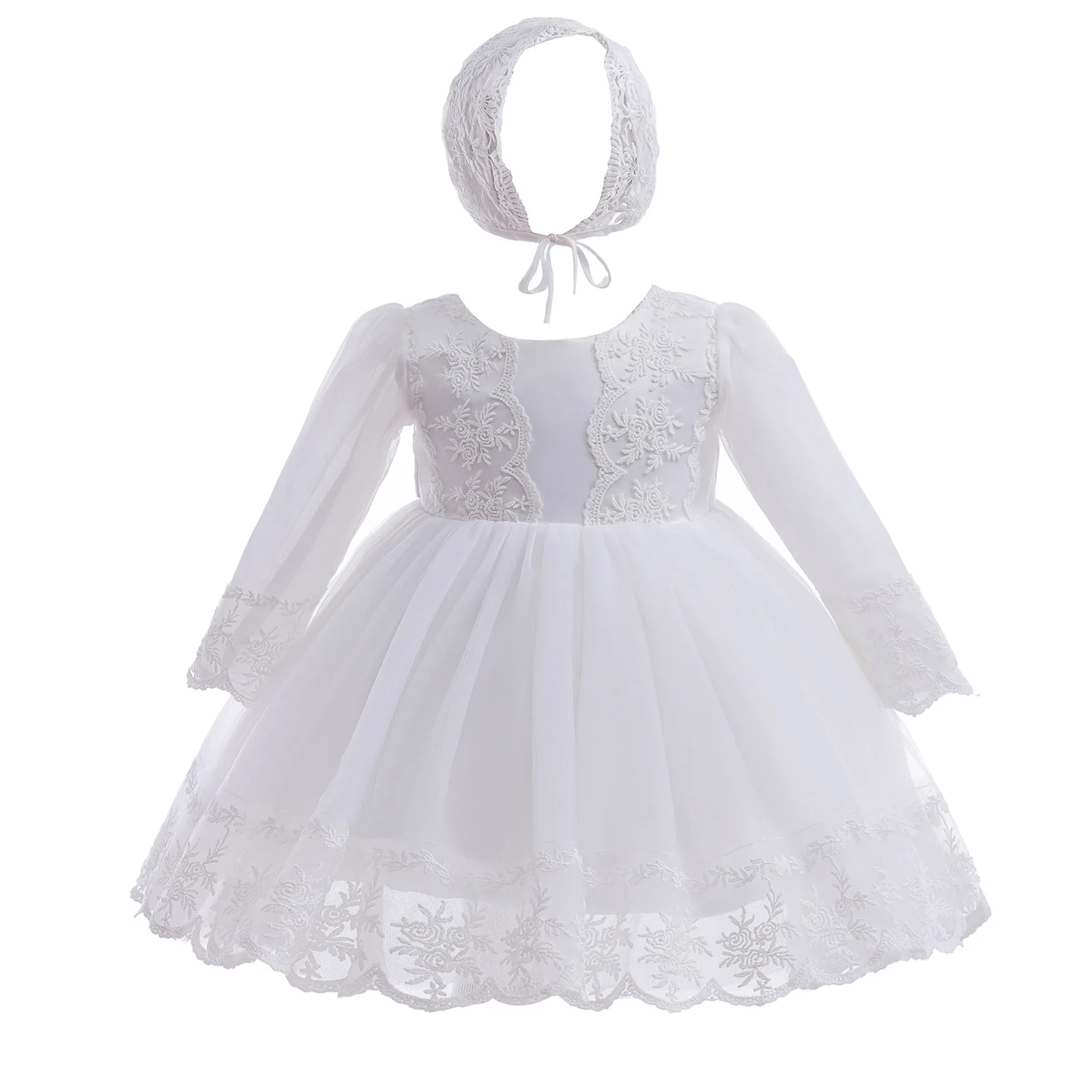 Baby-Mädchen-Kleid, weiße Stic – Baby Clothing Yarn Bewertung und Preis