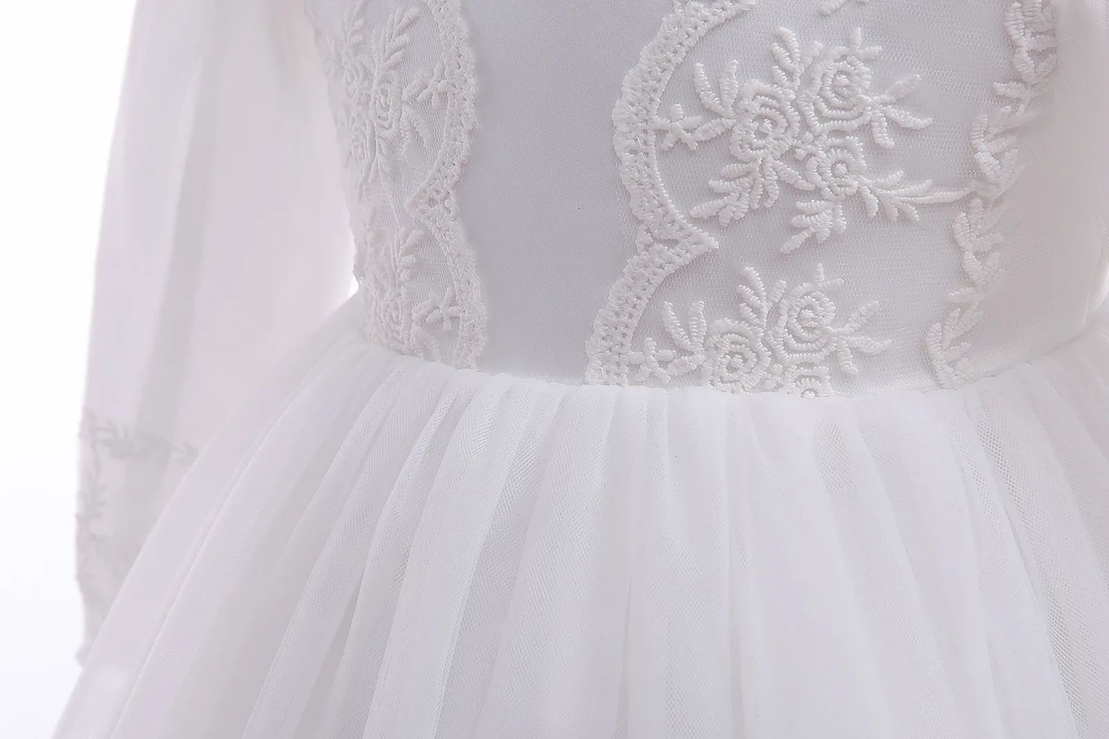 Baby-Mädchen-Kleid, weiße Stic – Baby Clothing Yarn Bewertung und Preis