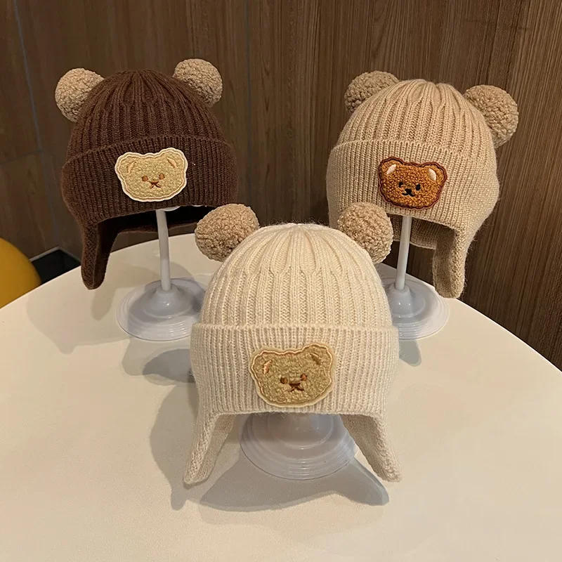 Baby Wollmütze süßer Bär Gehör – Baby Mittens Scratch Bewertung und Preis