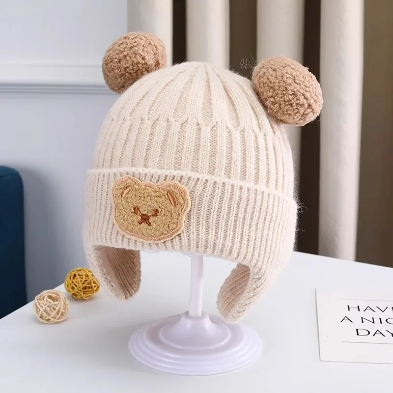 Baby Wollmütze süßer Bär Gehör – Baby Mittens Scratch Bewertung und Preis