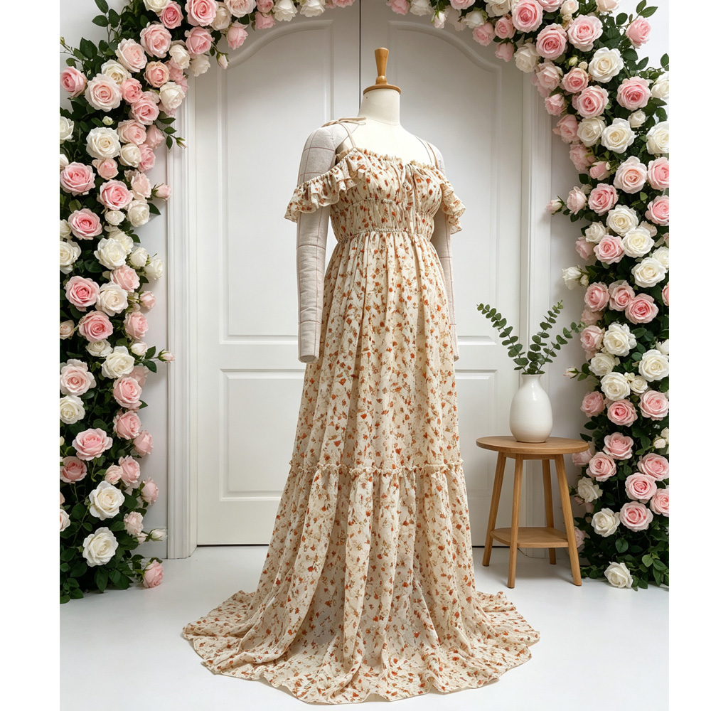Umstandskleid aus Chiffon mit  – Baby Clothing Embroidery Bewertung und Preis