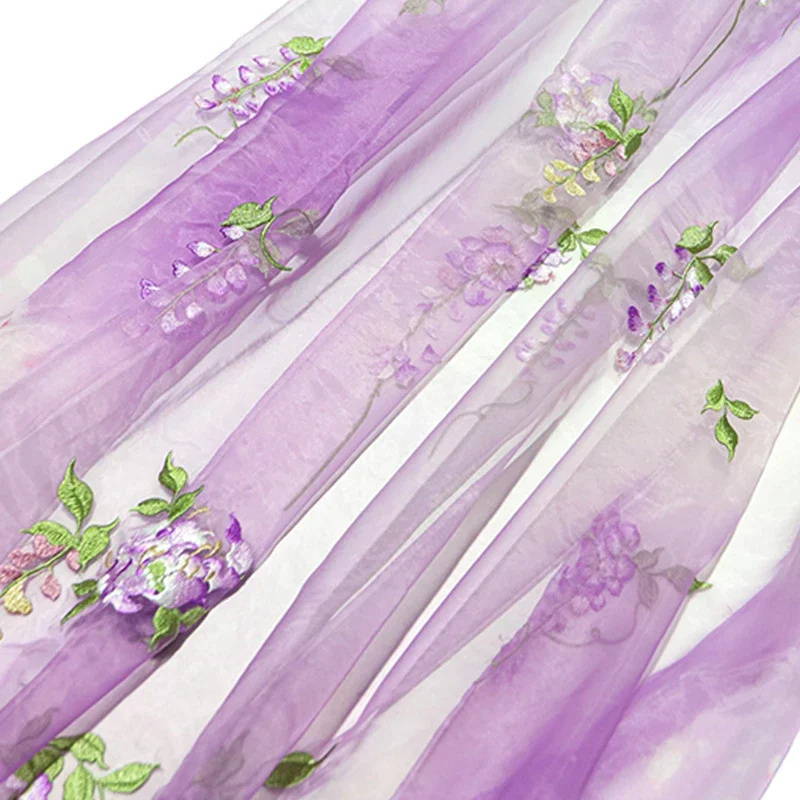 Glyzinien Stickerei Stoff DIY  – Baby Clothing Embroidery Bewertung und Preis